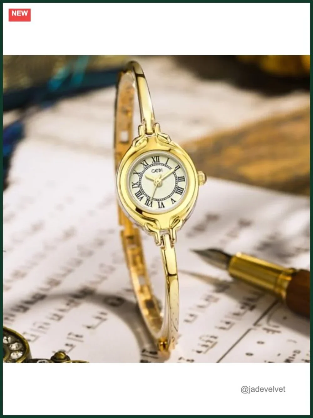 Elegant Small Dial Bangle Quartz Watch with Thin Strap - Women's Wrist Watch